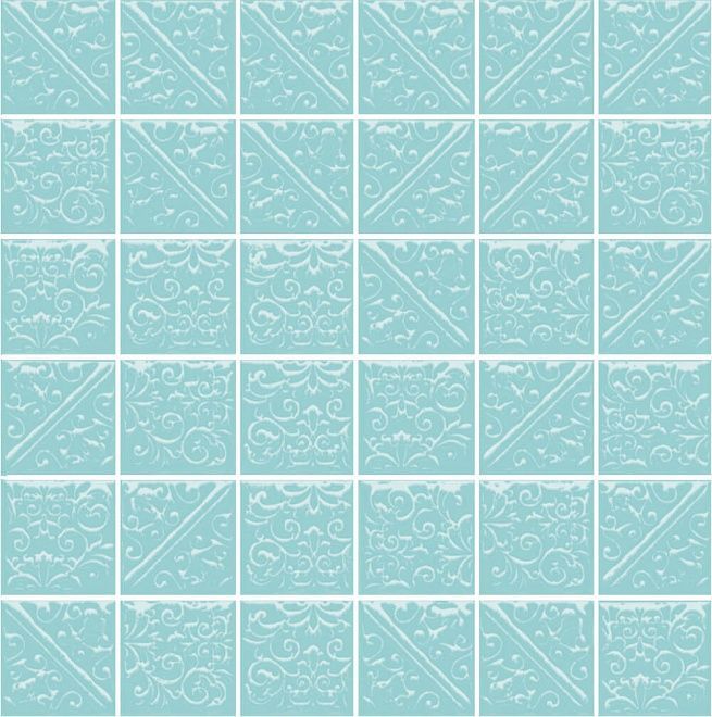 Мозаика 30,1x30,1 Ла-Виллет бирюзовый 21026