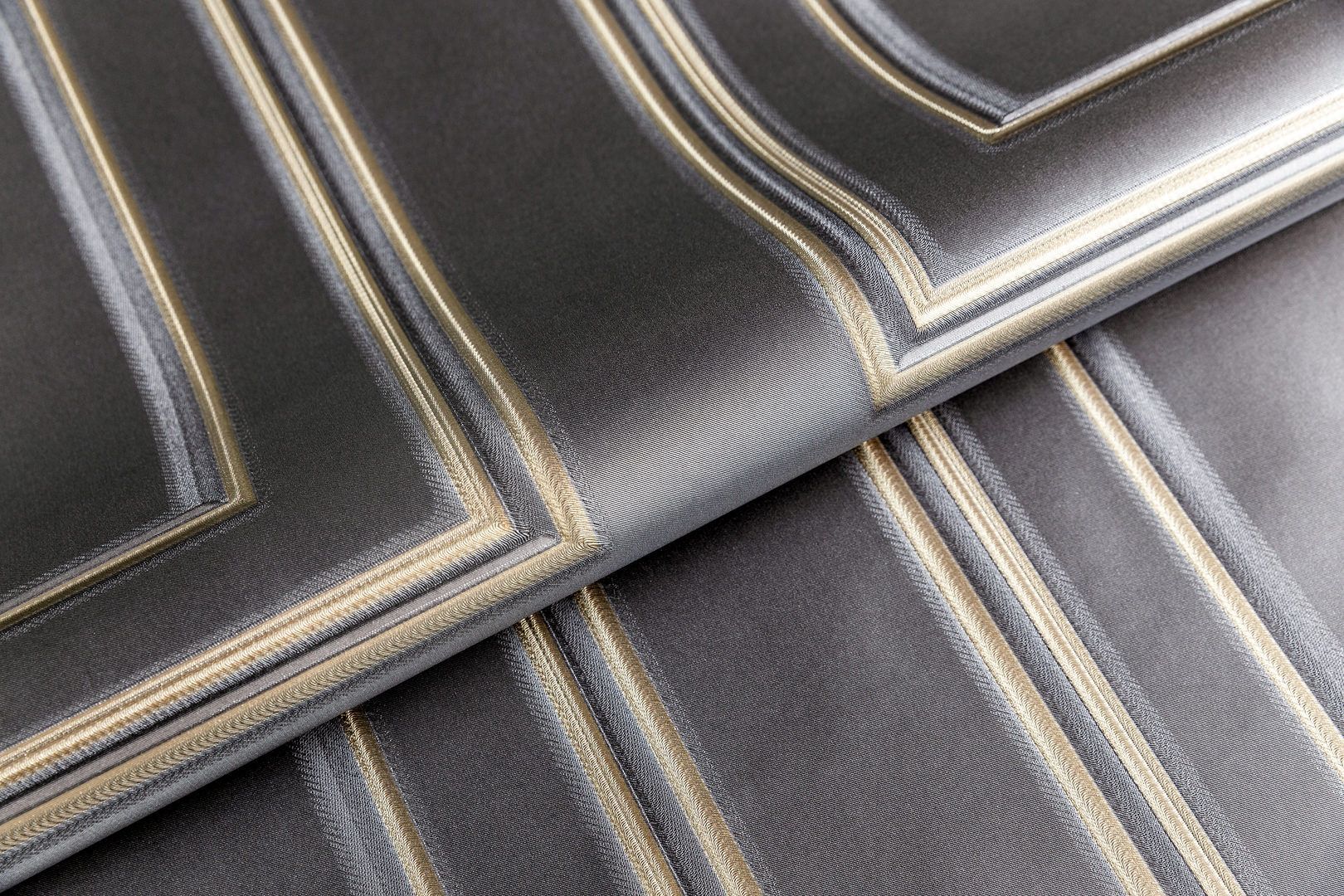 Обои виниловые Буазери мотив, черный KM6705