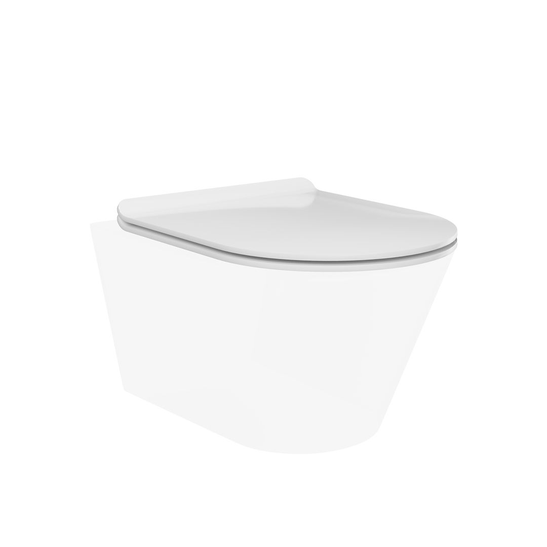 Cиденье Plaza Modern для подвесного унитаза, белое глянцевое PLMR.SEAT.02\WHT