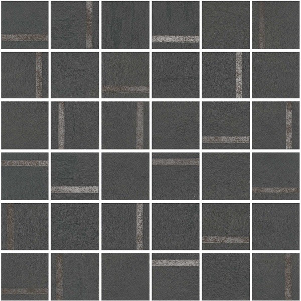 Керамический декор мозаичный (гранит) 30x30x0,9 Гварди 2 антрацит матовый обрезной SG640520\MM