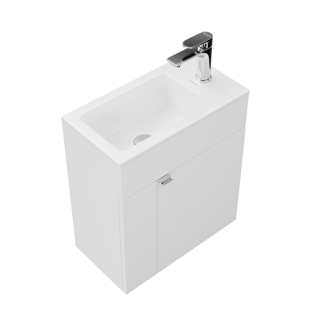 Тумба LATO подвесная 50 белая 2 полки LA.50/WHT