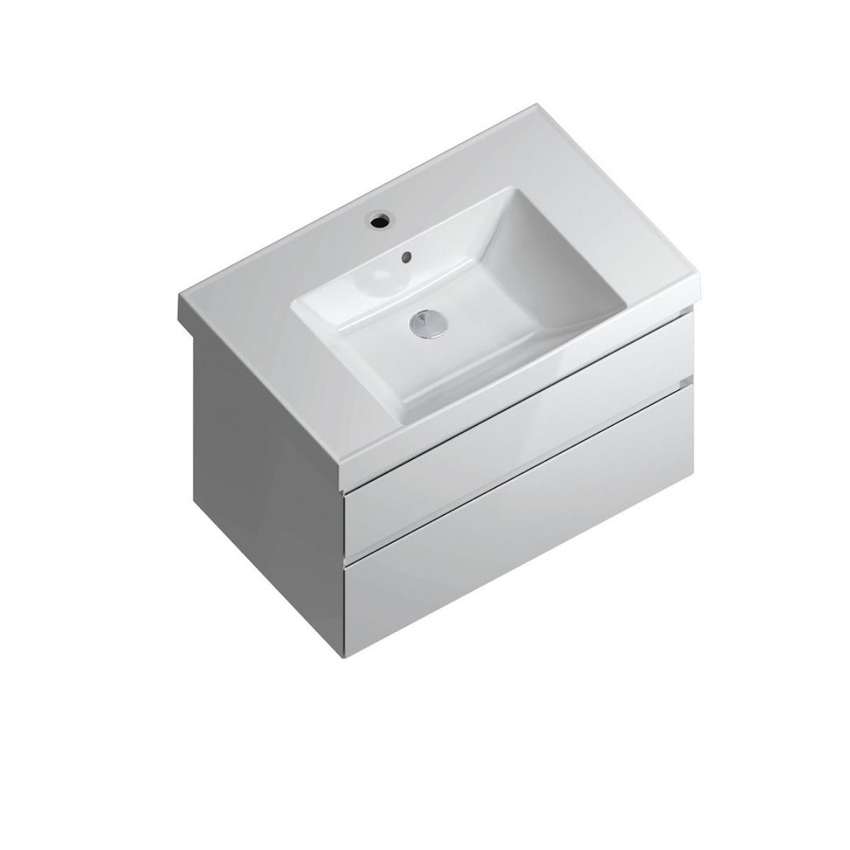 Тумба CUBO подвесная c ящиками 80, белая глянцевая CU.80\WHT